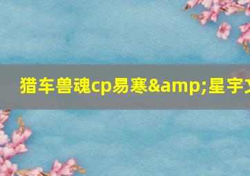 猎车兽魂cp易寒&星宇文