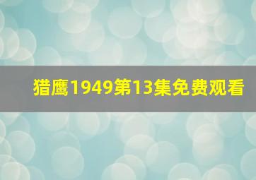 猎鹰1949第13集免费观看