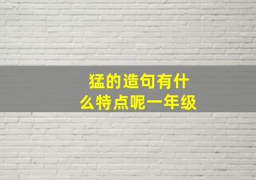 猛的造句有什么特点呢一年级