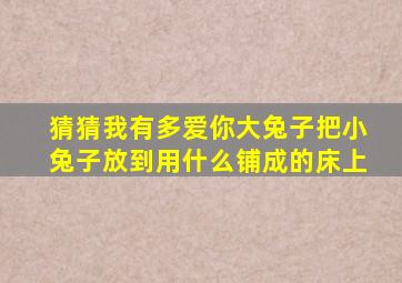 猜猜我有多爱你大兔子把小兔子放到用什么铺成的床上