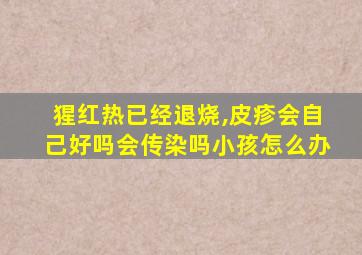 猩红热已经退烧,皮疹会自己好吗会传染吗小孩怎么办