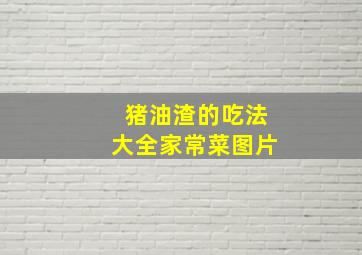 猪油渣的吃法大全家常菜图片