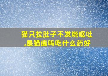 猫只拉肚子不发烧呕吐,是猫瘟吗吃什么药好