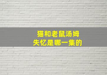 猫和老鼠汤姆失忆是哪一集的