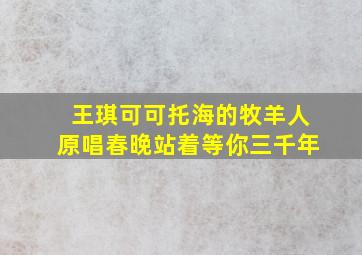 王琪可可托海的牧羊人原唱春晚站着等你三千年