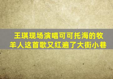 王琪现场演唱可可托海的牧羊人这首歌又红遍了大街小巷