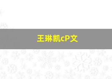 王琳凯cP文