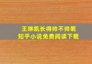 王琳凯长得帅不帅呢知乎小说免费阅读下载