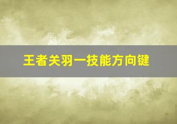 王者关羽一技能方向键