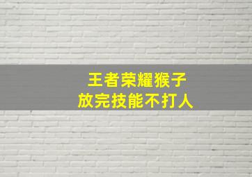 王者荣耀猴子放完技能不打人