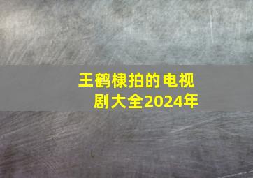 王鹤棣拍的电视剧大全2024年