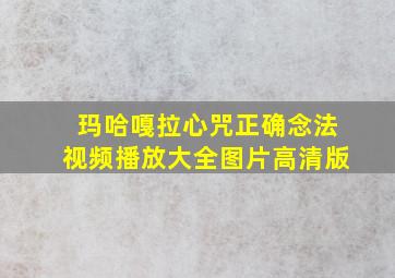 玛哈嘎拉心咒正确念法视频播放大全图片高清版