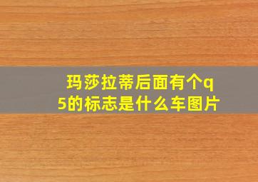 玛莎拉蒂后面有个q5的标志是什么车图片