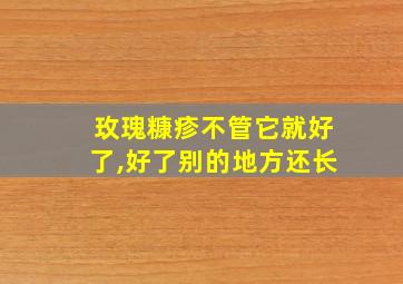 玫瑰糠疹不管它就好了,好了别的地方还长