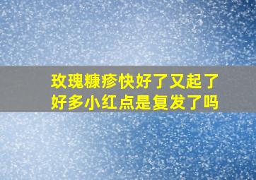 玫瑰糠疹快好了又起了好多小红点是复发了吗