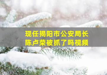 现任揭阳市公安局长陈卢荣被抓了吗视频