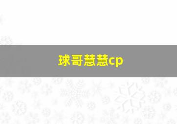 球哥慧慧cp