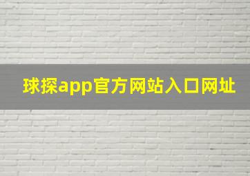 球探app官方网站入口网址