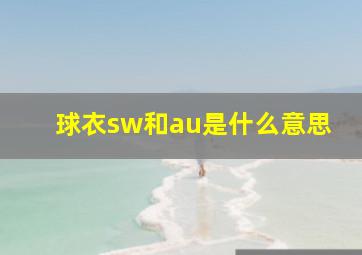 球衣sw和au是什么意思