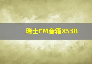 瑞士FM音箱XS3B