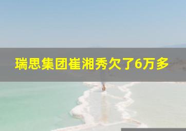 瑞思集团崔湘秀欠了6万多