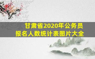 甘肃省2020年公务员报名人数统计表图片大全