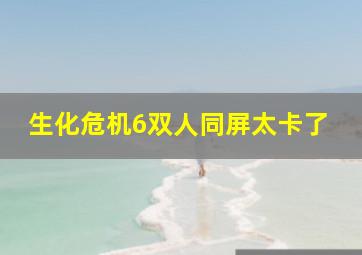 生化危机6双人同屏太卡了