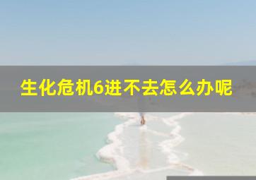 生化危机6进不去怎么办呢