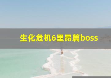 生化危机6里昂篇boss