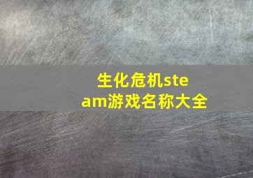 生化危机steam游戏名称大全