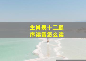 生肖表十二顺序读音怎么读