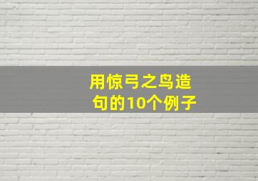 用惊弓之鸟造句的10个例子