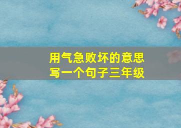 用气急败坏的意思写一个句子三年级