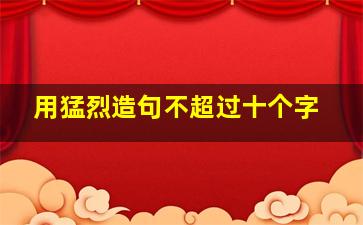 用猛烈造句不超过十个字