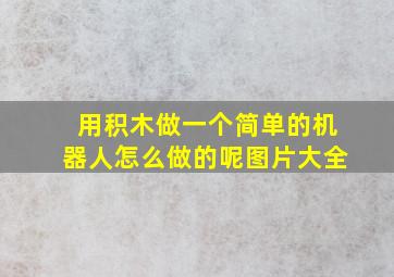 用积木做一个简单的机器人怎么做的呢图片大全