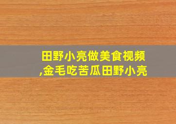 田野小亮做美食视频,金毛吃苦瓜田野小亮