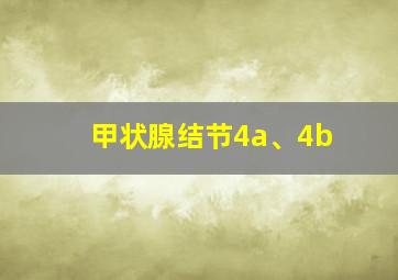 甲状腺结节4a、4b