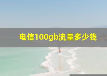 电信100gb流量多少钱