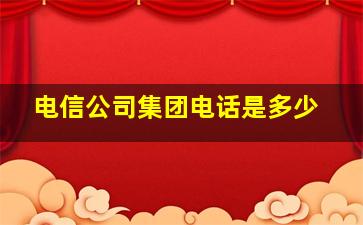 电信公司集团电话是多少