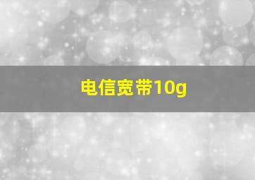 电信宽带10g