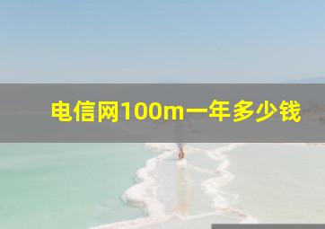 电信网100m一年多少钱