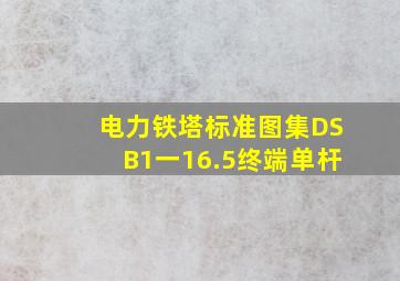 电力铁塔标准图集DSB1一16.5终端单杆