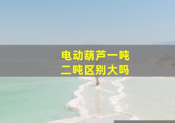 电动葫芦一吨二吨区别大吗