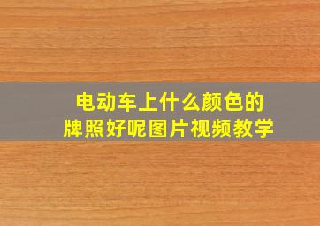 电动车上什么颜色的牌照好呢图片视频教学