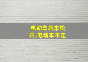 电动车刹车松开,电动车不走