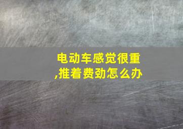 电动车感觉很重,推着费劲怎么办