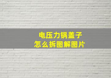 电压力锅盖子怎么拆图解图片