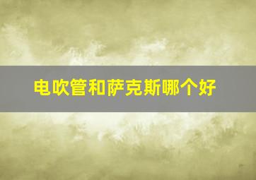 电吹管和萨克斯哪个好