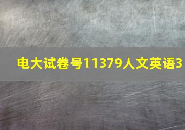 电大试卷号11379人文英语3