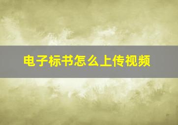 电子标书怎么上传视频